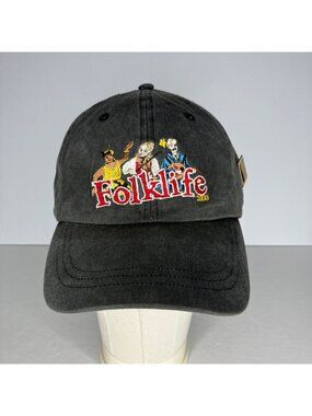 Seattle Folklife 2000 Men's Adjustable Strapback Hat with Souvenir Pin
